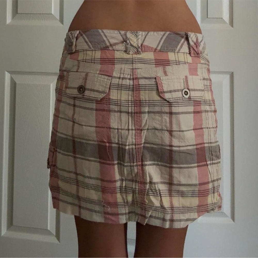 St. John's Bay Pink and Cream Plaid Pencil Skirt - Picture 2 of 5